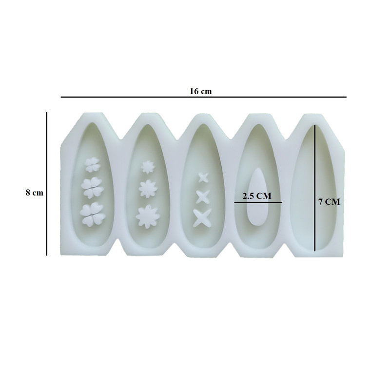قالب رزین مدل گیره مو طرح اشک کد ASH1