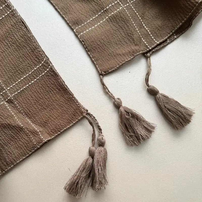 شال زنانه مدل چهارخانه اسپرت مهمانی منگوله دار چهار فصل کد 1