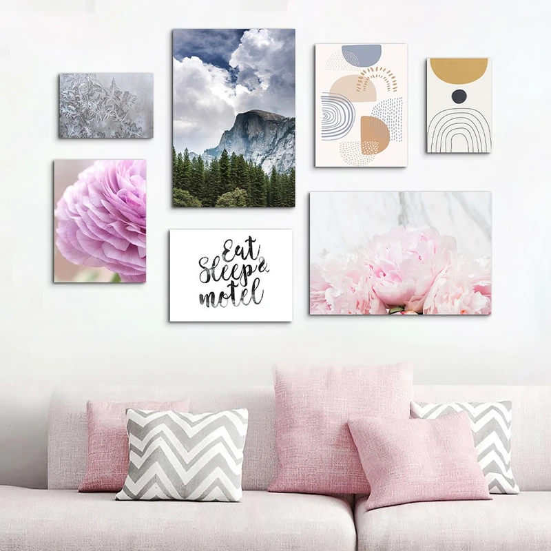 تابلو شاسی بکلیت طرح ترکیبی مینیمال و طبیعت  مدل SH-994 مجموعه 7 عددی