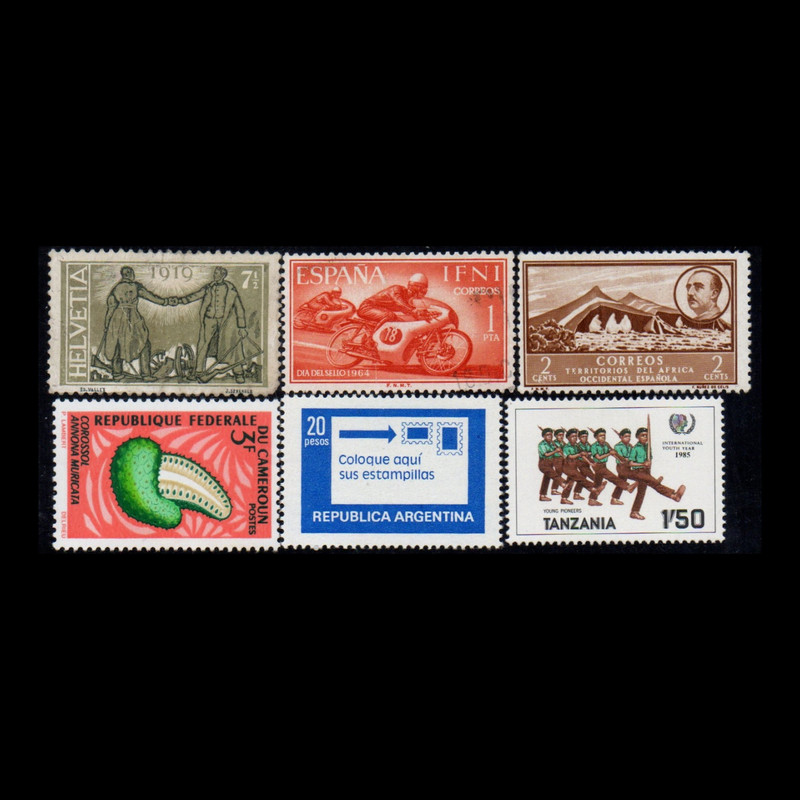 تمبر یادگاری مدل خارجی مجموعه 6 عددی 