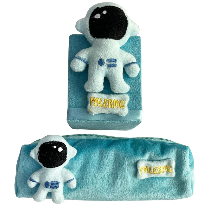 جامدادی مدل فانتزی طرح فضانورد پولیشی همراه با جا قلمی