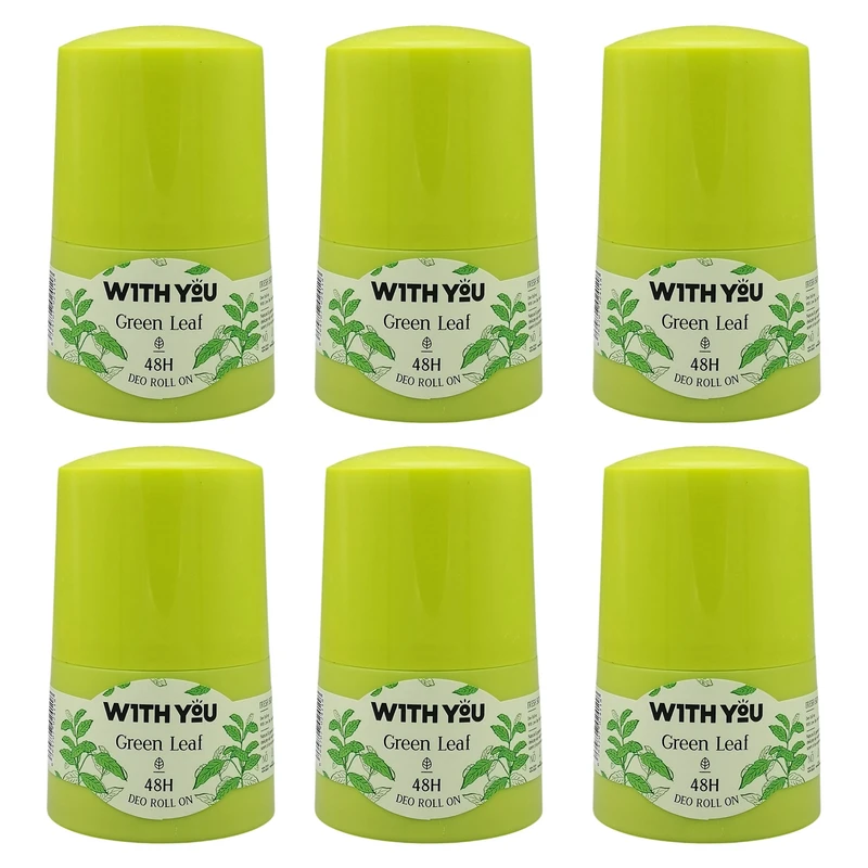 رول ضد تعریق زنانه ویت یو مدل GREEN LEAF حجم 50 میلی لیتر مجموعه 6 عددی
