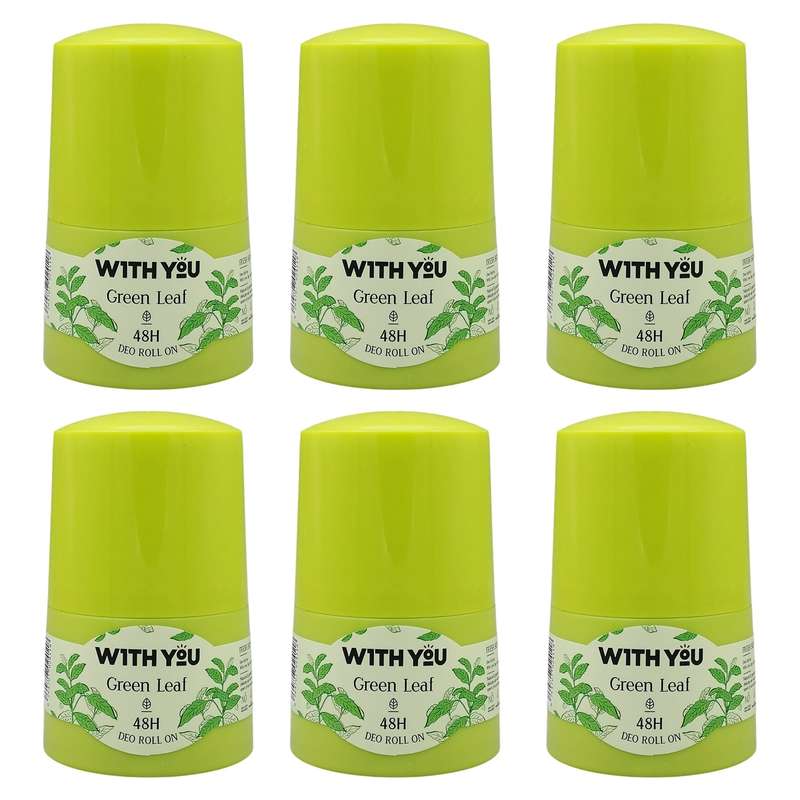 رول ضد تعریق زنانه ویت یو مدل GREEN LEAF حجم 50 میلی لیتر مجموعه 6 عددی رول ضد تعریق زنانه ویت یو مدل GREEN LEAF حجم 50 میلی لیتر مجموعه 6 عددی