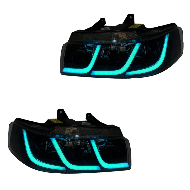 چراغ جلو خودرو گروه پژوهش صنعت مدرن مدل C6 مولتی کالر دو حالته مناسب برای سمند بسته دو عددی