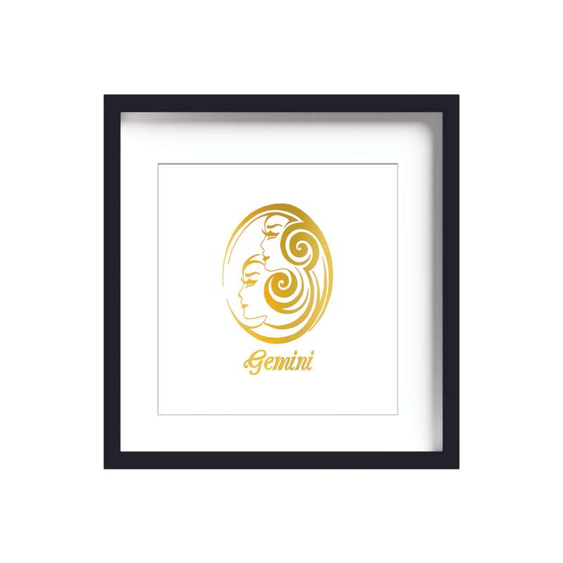 تابلو طلاکوب زرکات طرح ماه تولد خرداد مدل Gemini