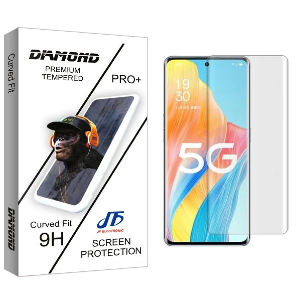 محافظ صفحه نمایش جی اف مدل Diamond UV مناسب برای گوشی موبایل اوپو A1 Pro