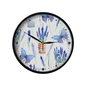 ساعت دیواری مدوپد طرح سنبل و پروانه مدل PAT00048