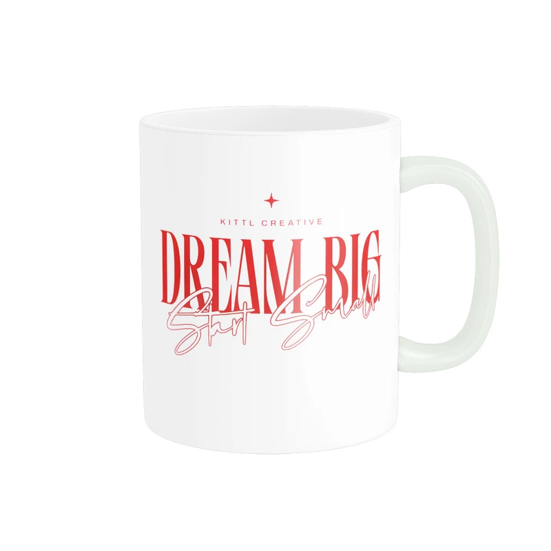 ماگ پاد آفرین مدل تایپوگرافی رویای بزرگ شروع کوچک طرح انگیزشی کد 2177