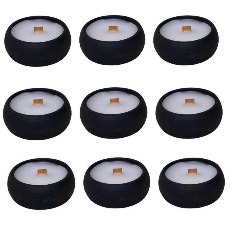 شمع وارمر مدل ژورنالی کد wooden wick بسته 9 عددی