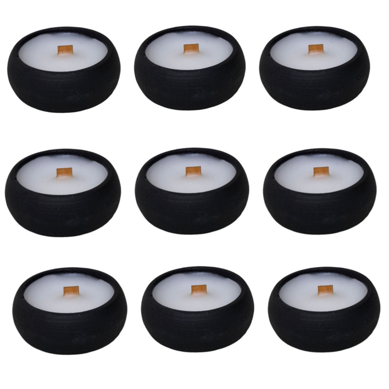 شمع وارمر مدل ژورنالی کد wooden wick بسته 9 عددی