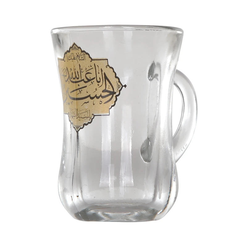 استکان مدل کمرباریک طرح یا اباعبدالله الحسین کد 40001575 بسته 6 عددی