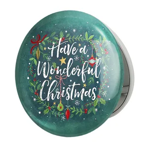 آینه جیبی خندالو طرح کریسمس Christmas مدل تاشو کد 22178 