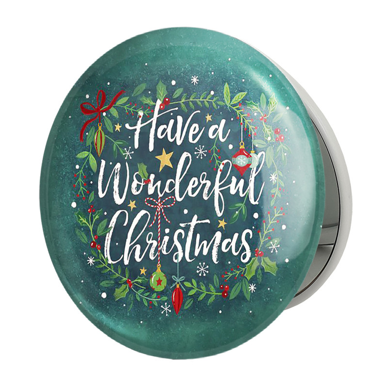 آینه جیبی خندالو طرح کریسمس Christmas مدل تاشو کد 22178 