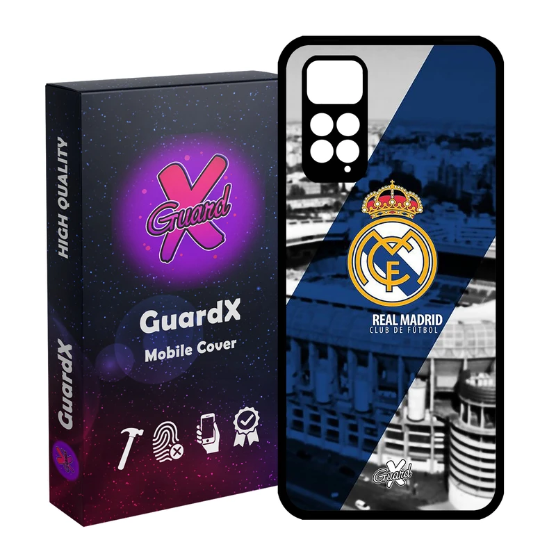 کاور گارد ایکس طرح Real Madrid مدل Glass10054 مناسب برای گوشی موبایل شیائومی Redmi Note 11S/ Note 11 4G