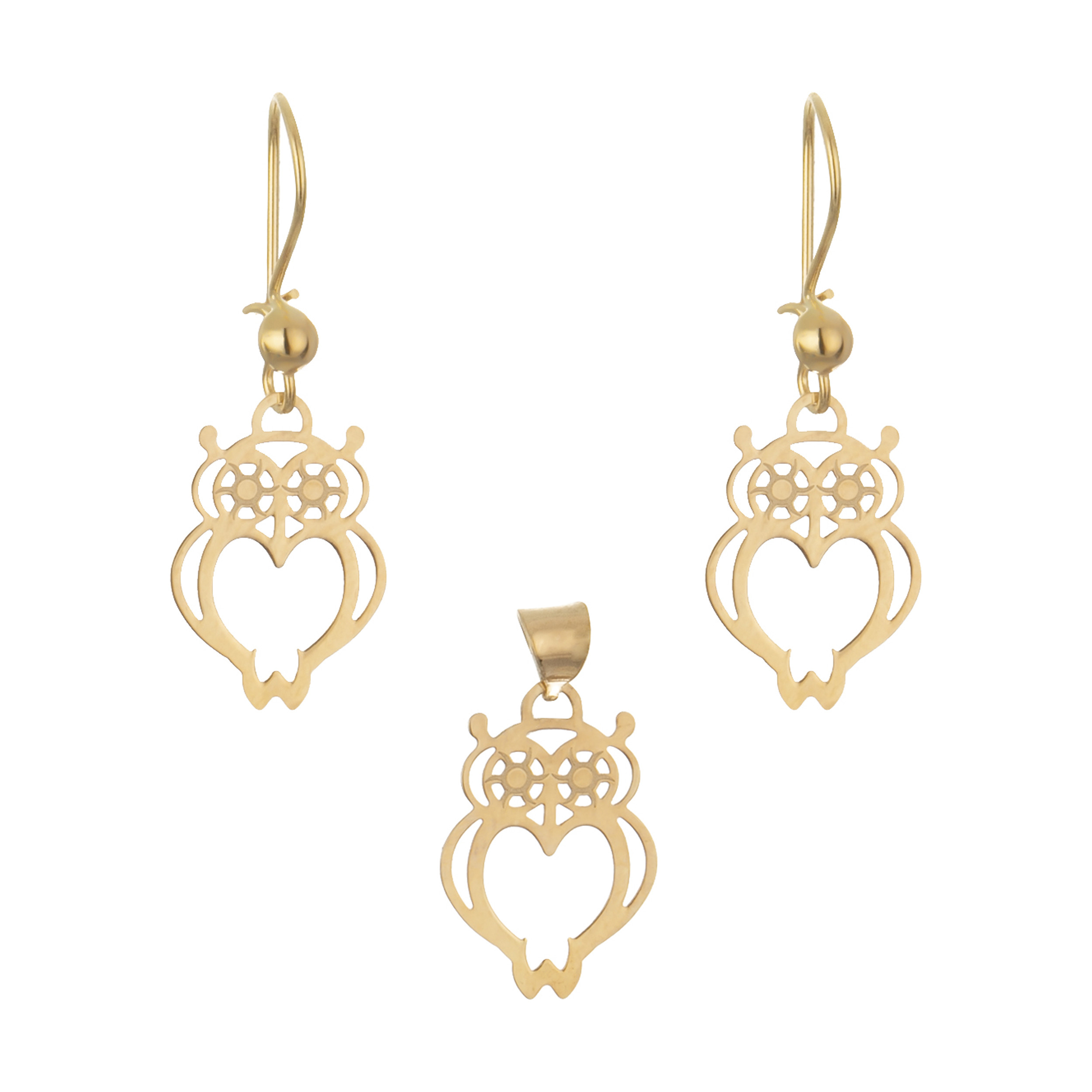 نیم ست طلا 18 عیار دخترانه مایا ماهک مدل MS0548