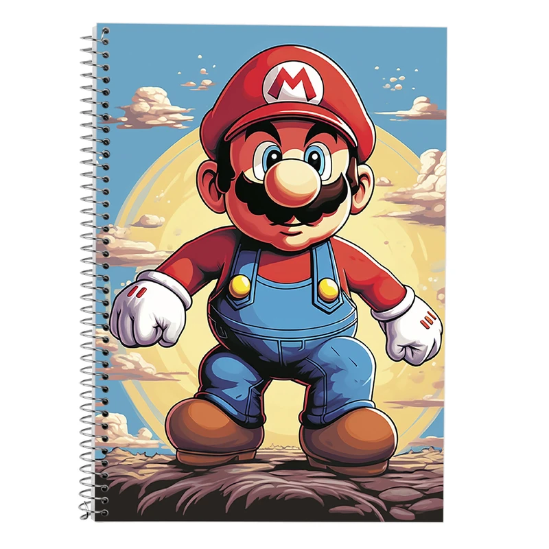 دفتر زبان 50 برگ مدوپد مدل دوخط طرح سوپرماریو super mario کد DF2861