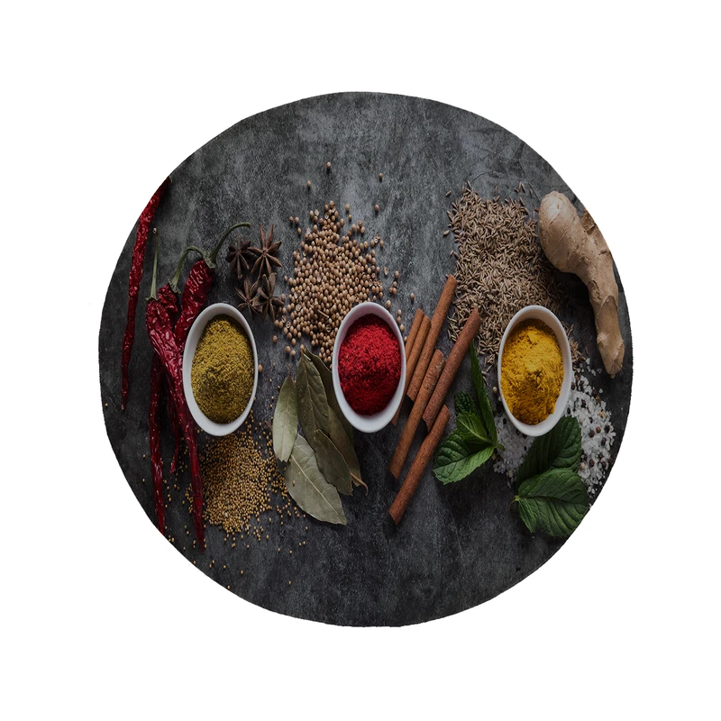  پادری مدل دایره طرح ادویه کد 8315  سایز 90 × 90 سانتی متر