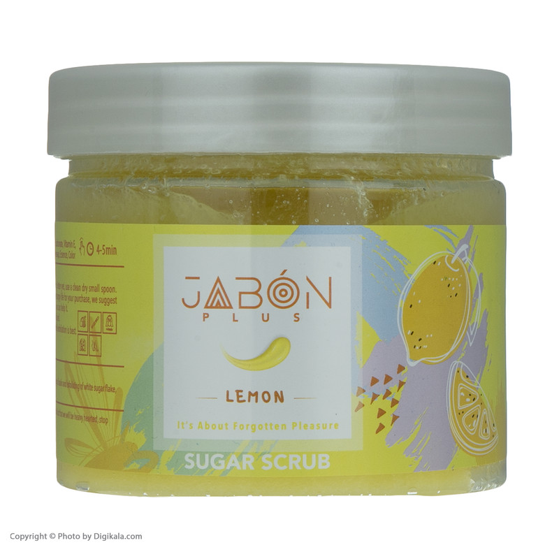 اسکراب شکری لایه بردار پوست ژبن پلاس مدل Lemon وزن 450 گرم
