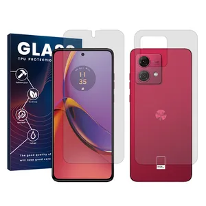 Glass Resistant model transparent screen protector suitable for Motorola Moto G84 mobile phone Along with the phone back protector