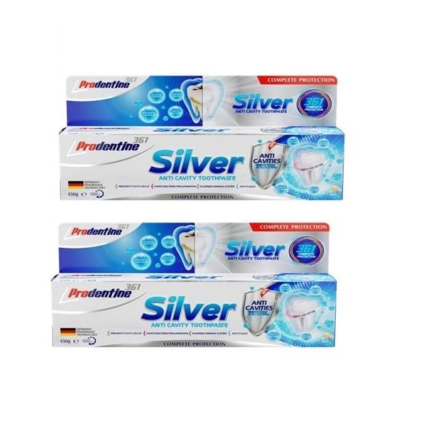 خمیر دندان پرودنتین مدل Silver حجم 150 میلی لیتر مجموعه 2 عددی