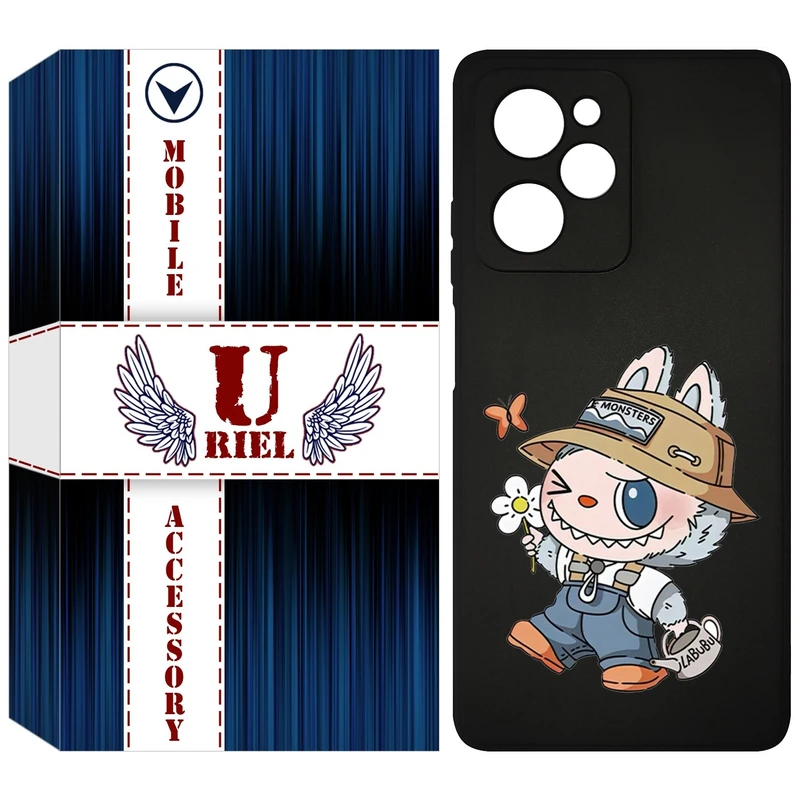 کاور یوریل مدل KSH کد 111 طرح عروسک لبوبو مناسب برای گوشی موبایل شیائومی Poco X5 Pro / Redmi Note 12 Pro 5G