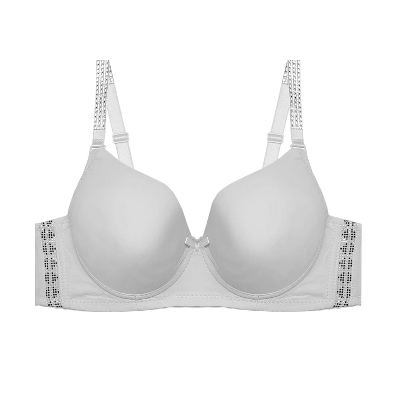 سوتین زنانه مدل اسفنجی دکلته نیم جک نگین دار کاپ B کد 12063