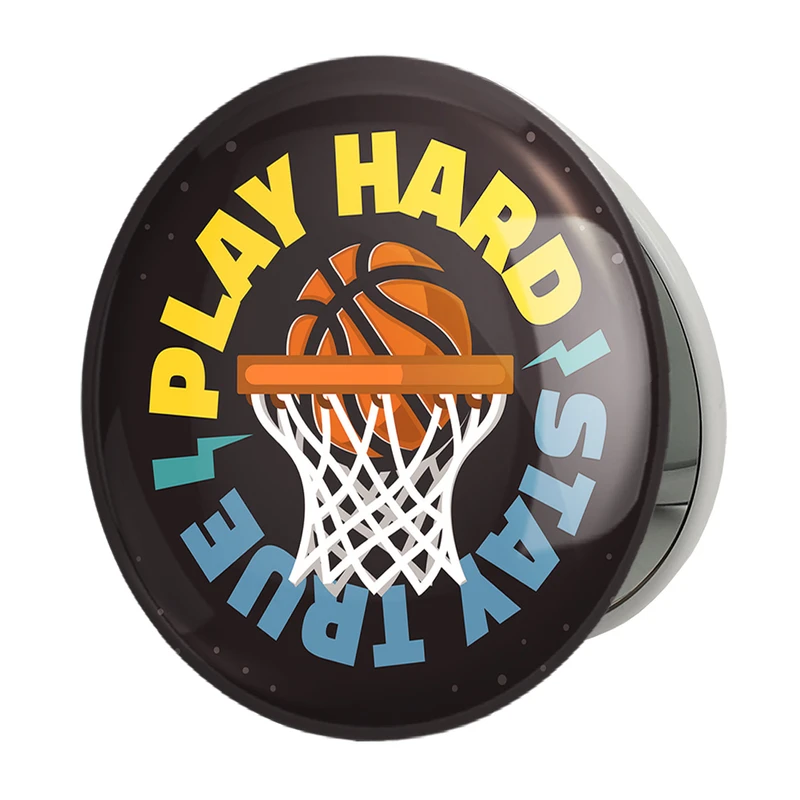 آینه جیبی خندالو طرح بسکتبال مدل تاشو کد 4986 