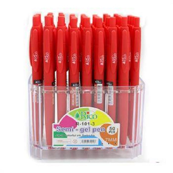 خودکار ریکو مدل فشاری semi gel R101 بسته 50 عددی