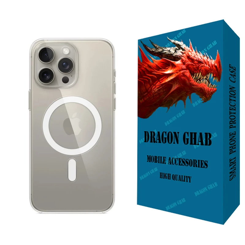 کاور دراگون قاب مدل مگ سیف مناسب برای گوشی موبایل اپل iPhone 15 Pro Max