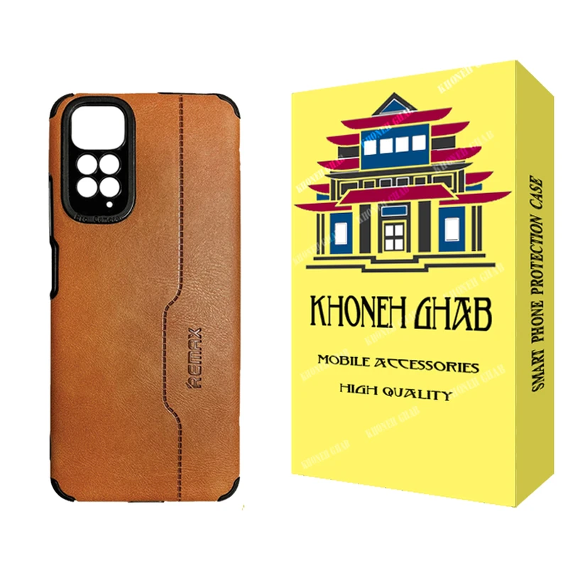 کاور خونه قاب مدل RMAX طرح چرم مناسب برای گوشی موبایل شیائومی Redmi Note 12 Pro 4G 