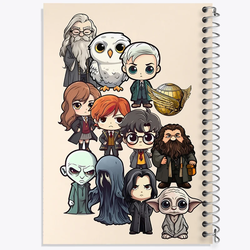 دفتر شطرنجی 50 برگ خندالو طرح هری پاتر (Harry Potter) کد F5423