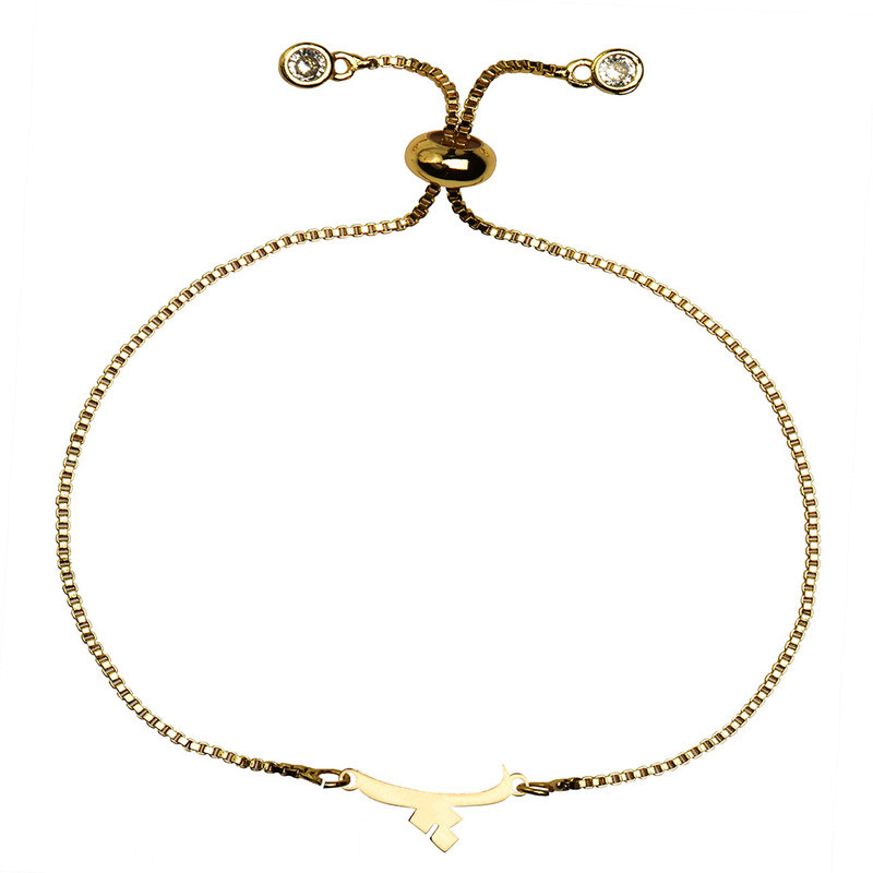 دستبند طلا 18 عیار زنانه الن نار مدل طرح حرف پ ELN1754