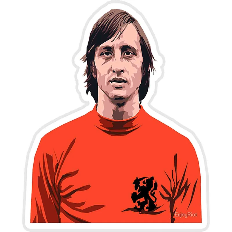 استیکر لپ تاپ طرح Cruyff - Holland soccer player کد ST406