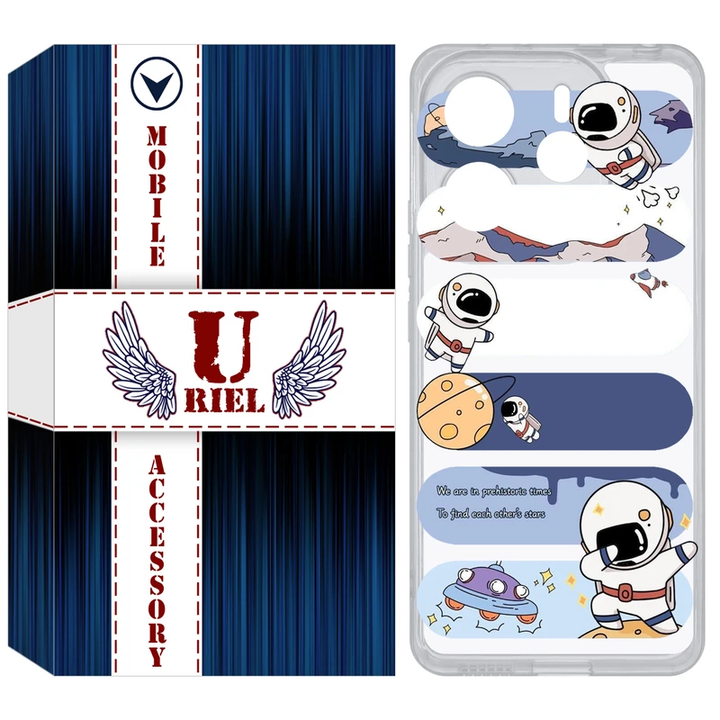 کاور یوریل مدل Clear کد 30 طرح کهکشان مناسب برای گوشی موبایل شیائومی Redmi Note 14 4G