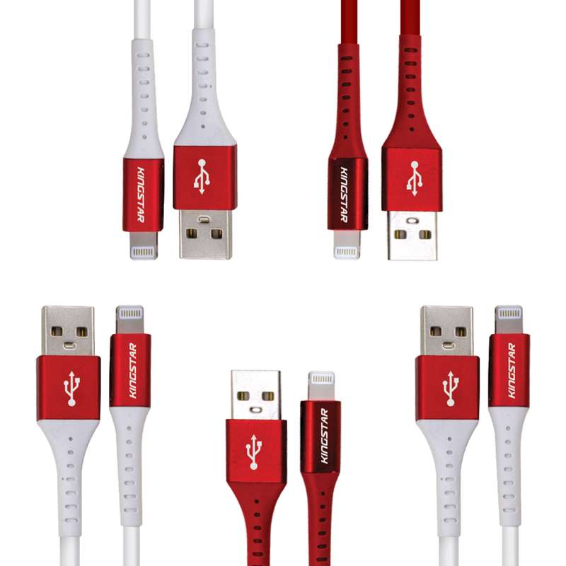 کابل تبدیل USB به لایتنینگ کینگ استار مدل k69i طول 2 متر بسته 5 عددی
