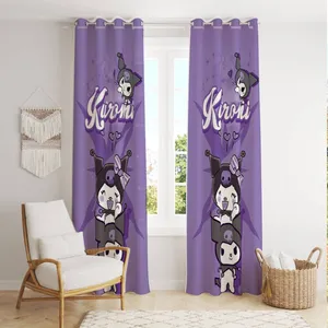 پرده  مدل کرومی kuromi  کد 502 سایز 140×280 سانتی متر