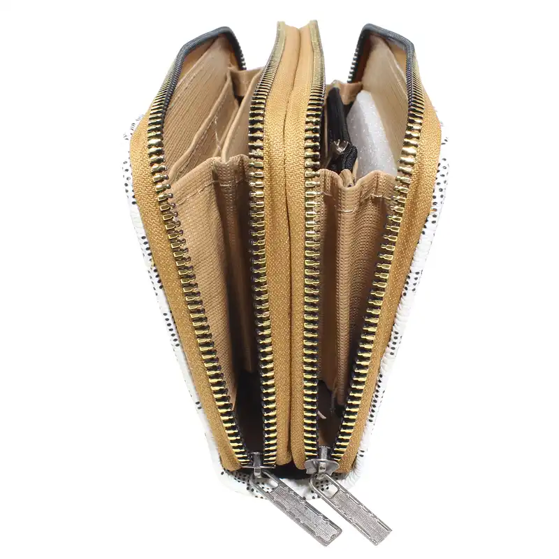 کیف پول زنانه دو زیپ مدل KP12