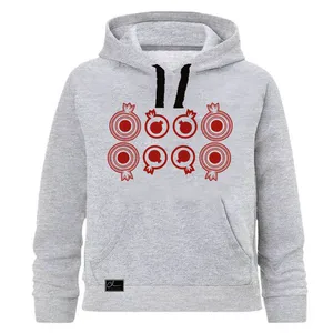 هودی دخترانه مدل یلدا کد J64 رنگ طوسی