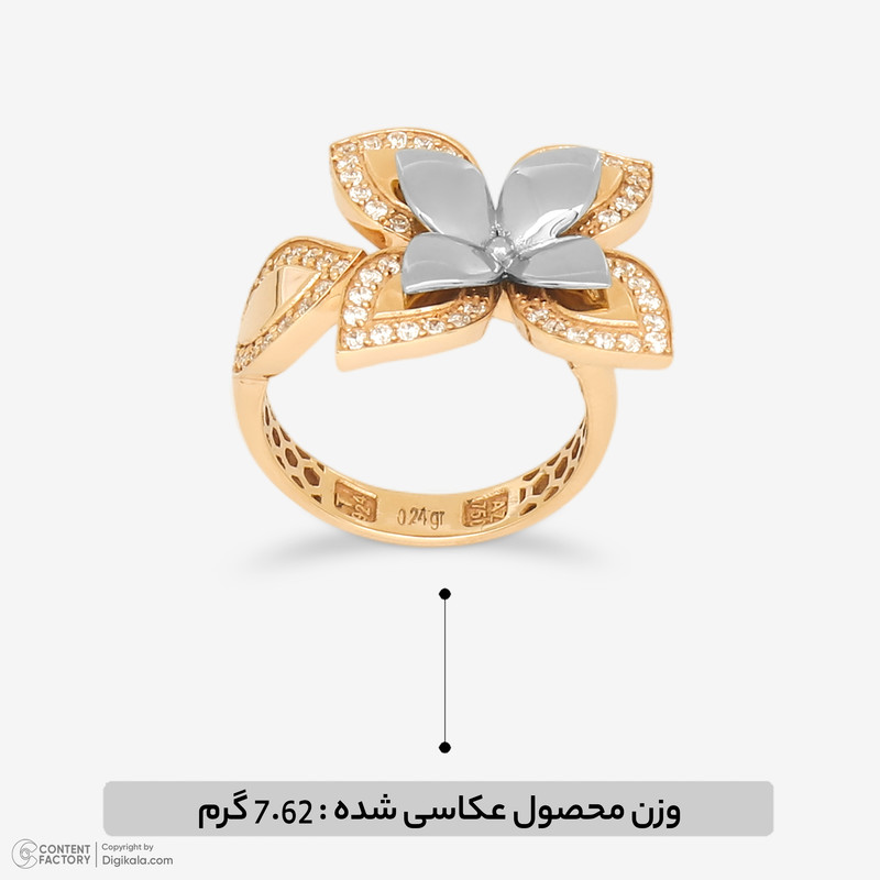 انگشتر طلا 18 عیار زنانه وی گالری مدل MK446