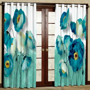 پرده مدل گل هازان پانچی کد 4780 سایز 140x200 سانتی متر