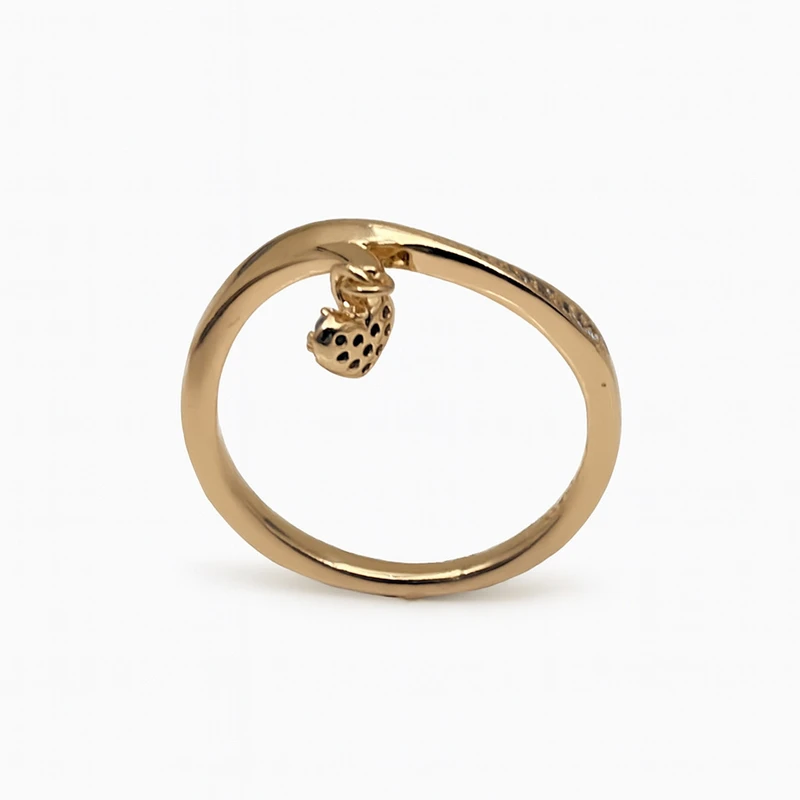 انگشتر زنانه مدل استیل طرح قلب آویزان کد 4207 cm