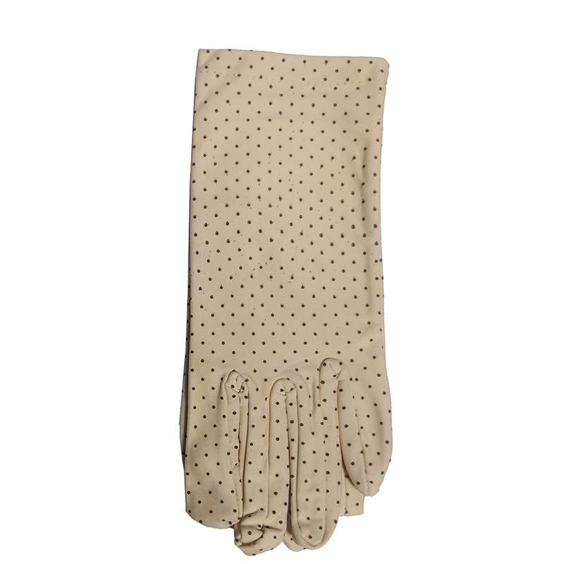 دستکش زنانه مدل خال دار A7727 -2-2 رنگ کرم