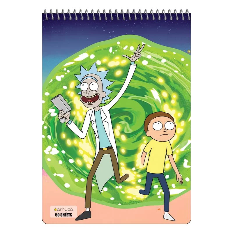 دفتر نقاشی 50 برگ سیمی کارنیکا طرح ریک و مورتی Rick and Morty کد 26911