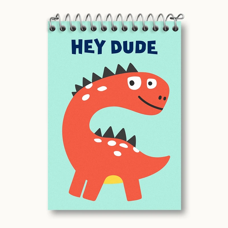 دفتر یادداشت 50 برگ خندالو مدل دایناسور کیوت کد N602