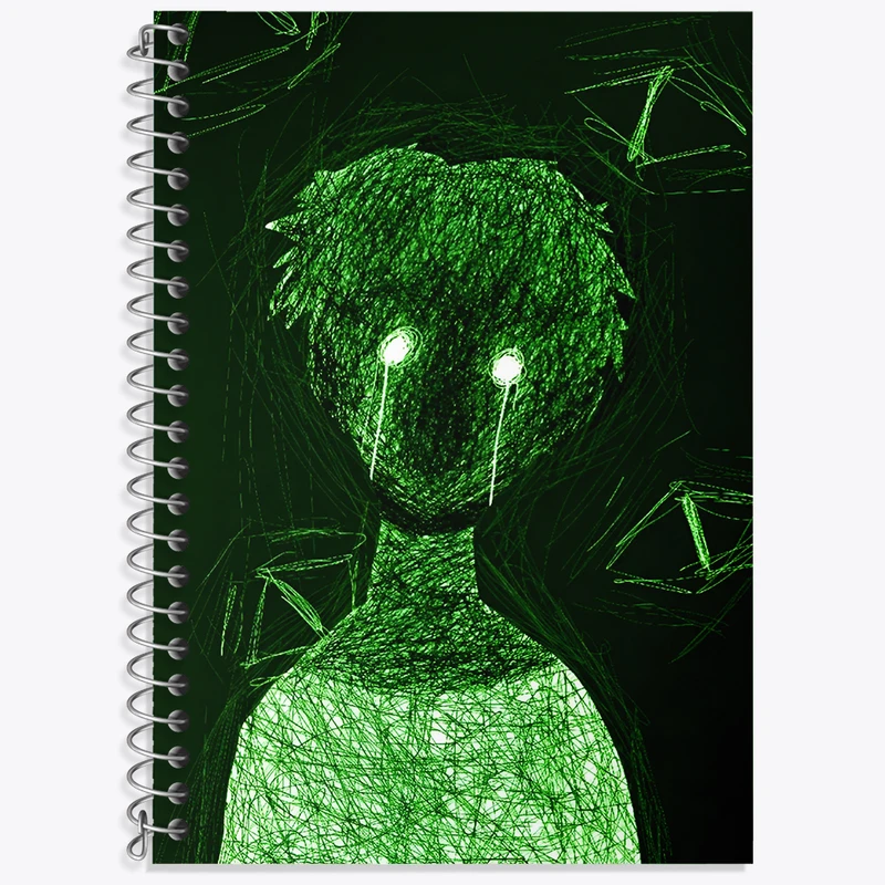 دفتر زبان 50 برگ خندالو مدل دو خط طرح انیمه موب سایکو 100 کد N3649