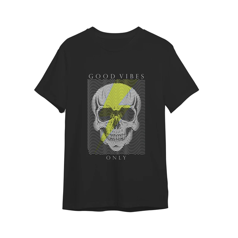 تی شرت آستین کوتاه مردانه مدل اسکلت کد 0101