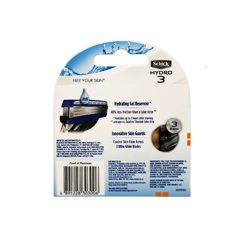 تیغ یدک شیک مدل hydro3 بسته 4 عددی