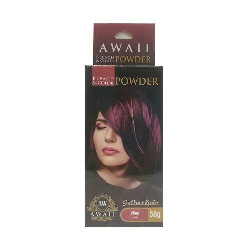 پودر دکلره آوایی مدل Wine وزن 50 گرم رنگ شرابی