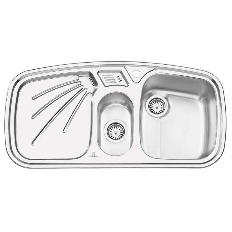 سینک ظرفشویی پرنیان استیل مدل 1206 توکار