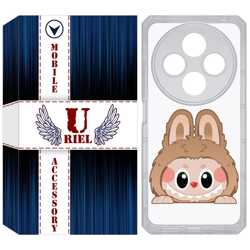 کاور یوریل قاب مدل Clear کد 143 طرح لبوبو مناسب برای گوشی موبایل شیائومی Redmi 14C / Poco C75